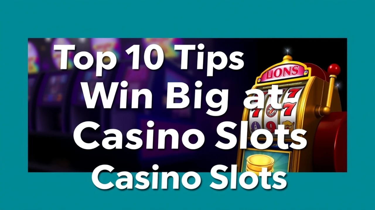 Top 10 Tips to Win Big at Casino Slots